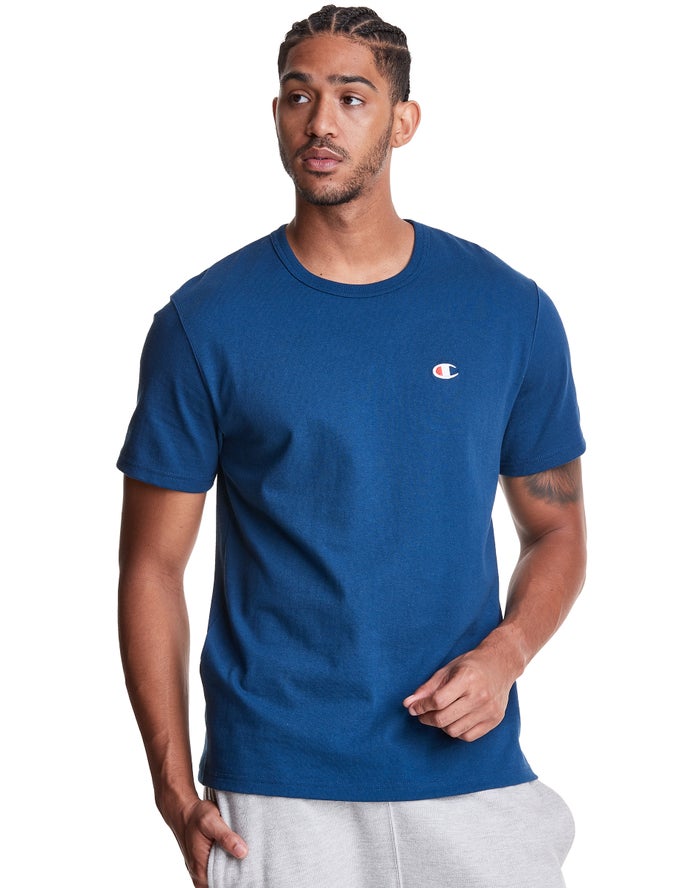 Champion Heritage C Logo T-Shirt Heren - Blauw - Belgie 3075DGENK